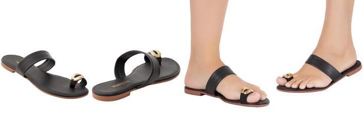 Rasteirinha Preta com El�stico