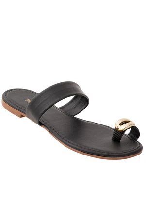 Perfecta - Rasteirinha Preta com Elástico - PERFECTA