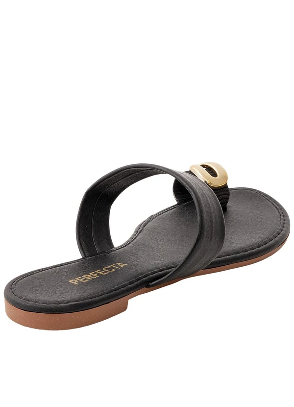 Perfecta - Rasteirinha Preta com Elástico 2