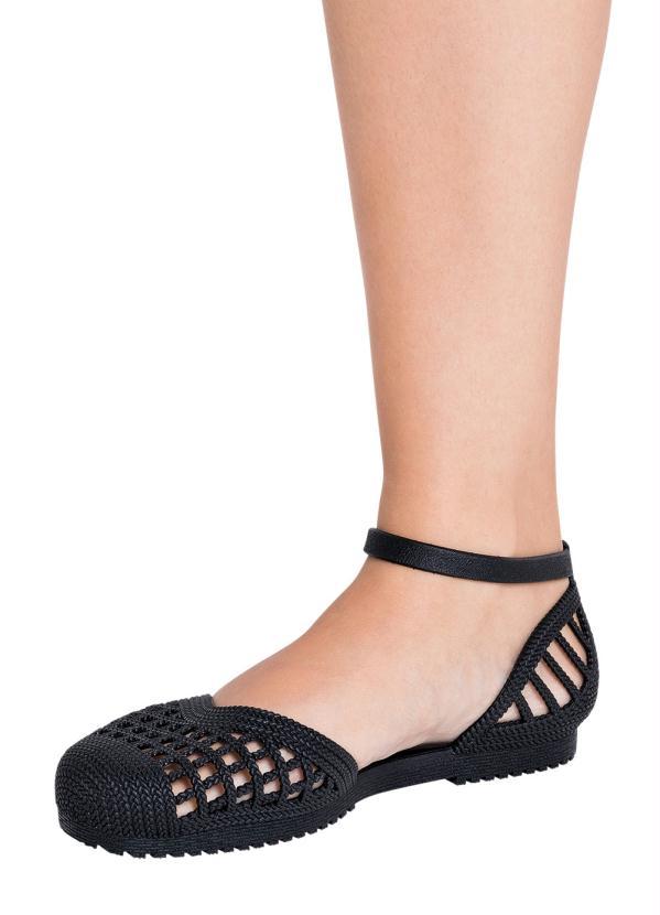 Outlet - Rasteirinha Preta com Fivela 5