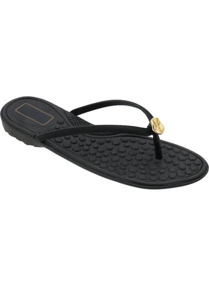 Perfecta - Rasteirinha Preta com Palmilha Confort - PERFECTA