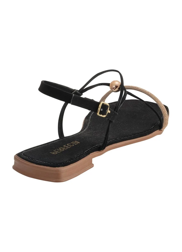 Perfecta - Rasteirinha Preta em Nobuck 2