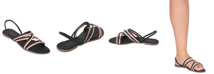 Rasteirinha Preta em Sinttico