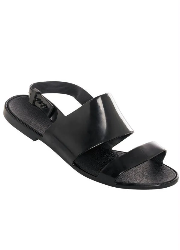 Perfecta - Rasteirinha Preta Modelo Full Plastic