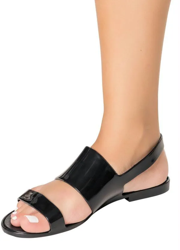 Perfecta - Rasteirinha Preta Modelo Full Plastic 5