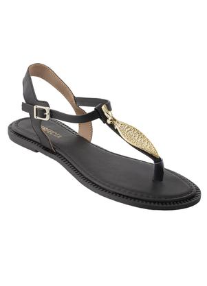 Rasteirinha (Preto) com Adere�o