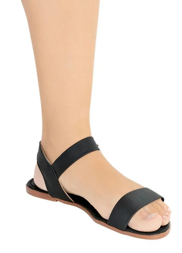 Perfecta - Rasteirinha Preto em Sintético 3