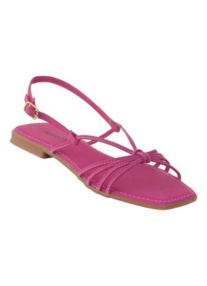 Perfecta - Rasteirinha Rosa em Nobuck - PERFECTA