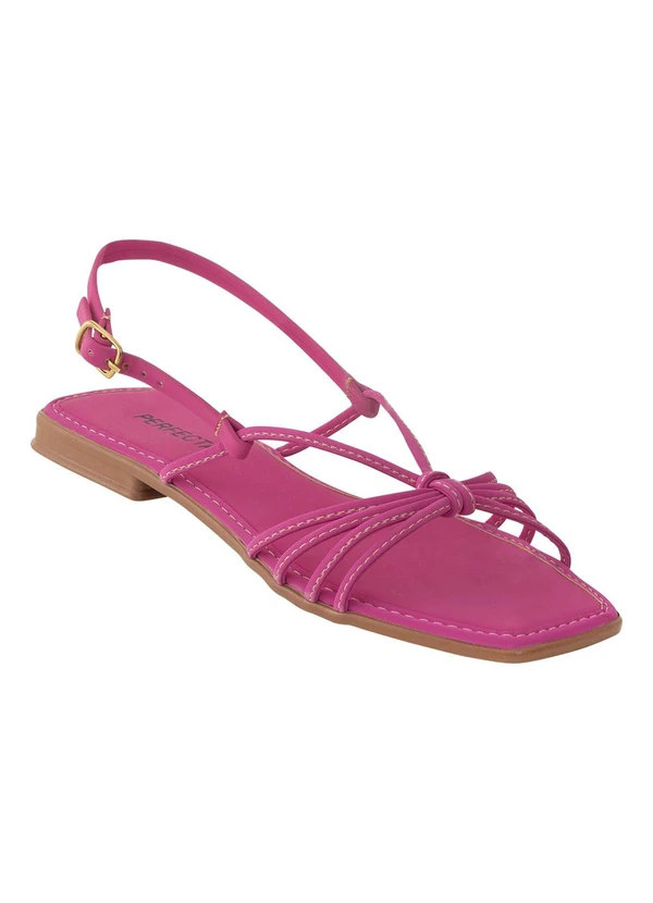 Perfecta - Rasteirinha Rosa em Nobuck