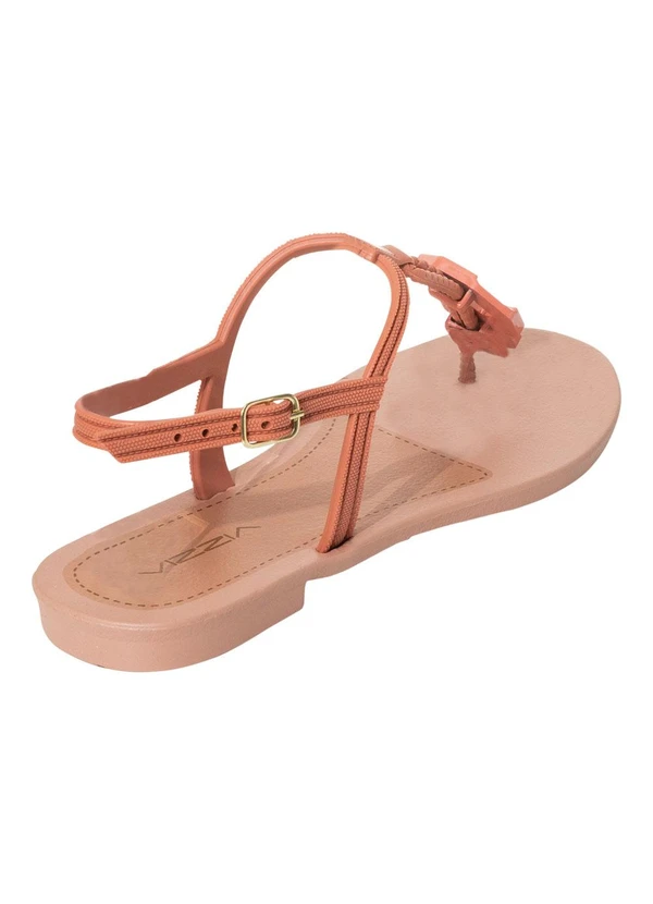 Perfecta - Rasteirinha Salmão em Pvc 2