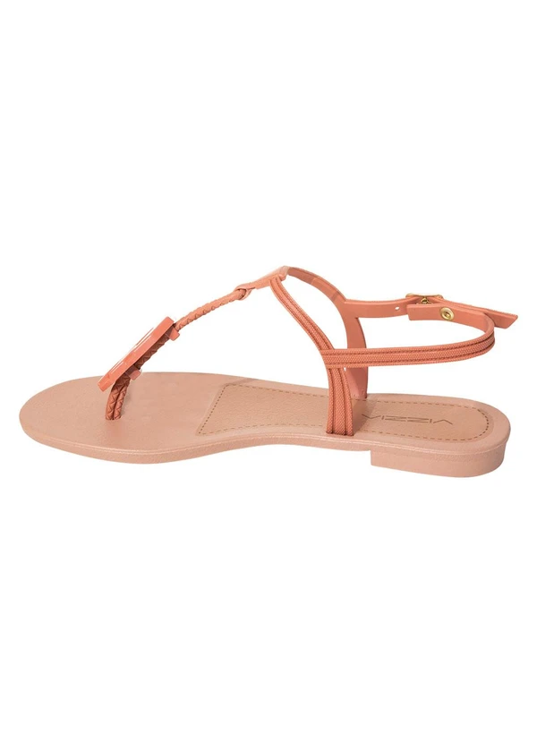 Perfecta - Rasteirinha Salmão em Pvc 3