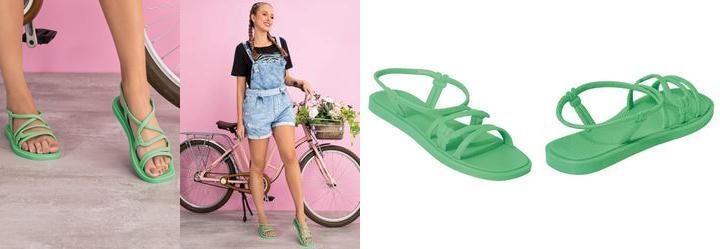 Rasteirinha Verde em Pvc