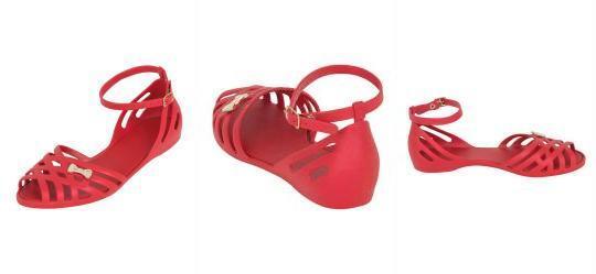 Rasteirinha Vermelha com Detalhe de Lao