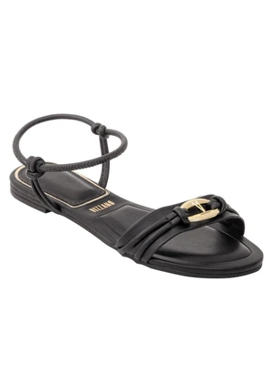 Rasteirinha Vizzano (Preta) com Detalhe Dourado - VIZZANO