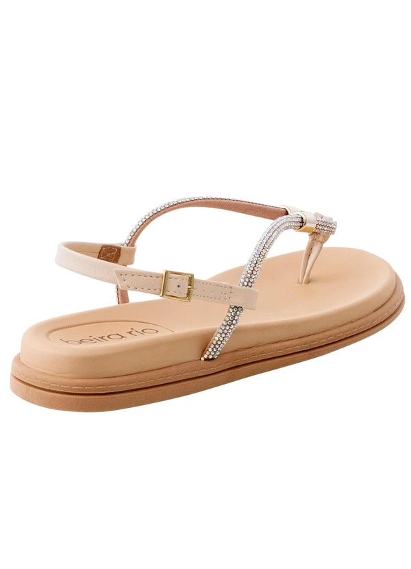 Beira Rio - Sandália Beira Rio Nude em Sintético 2