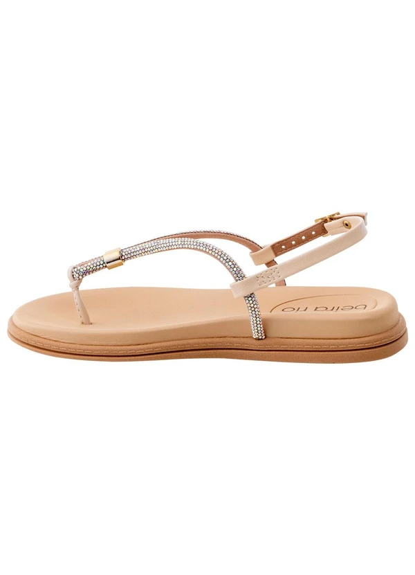 Beira Rio - Sandália Beira Rio Nude em Sintético 3