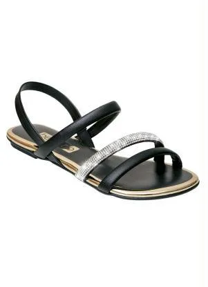 Sandália Beira Rio (Preto) em Sintético - BEIRA RIO