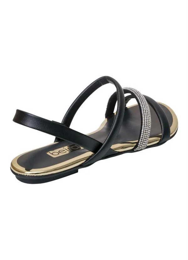 Beira Rio - Sandália Beira Rio Preto em Sintético 2