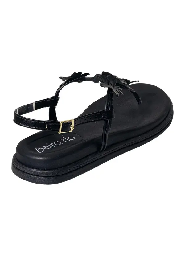 Beira Rio - Sandália Beira Rio Preto em Sintético 2