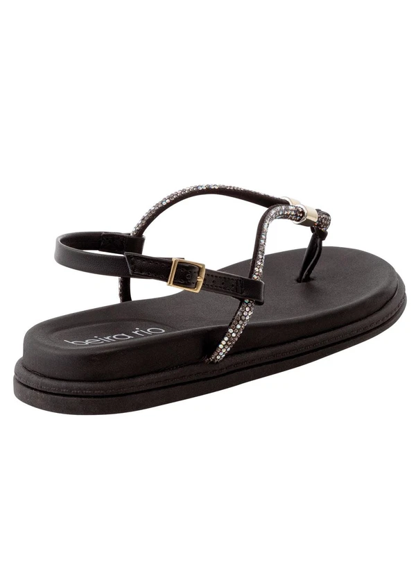 Beira Rio - Sandália Beira Rio Preto em Sintético 2