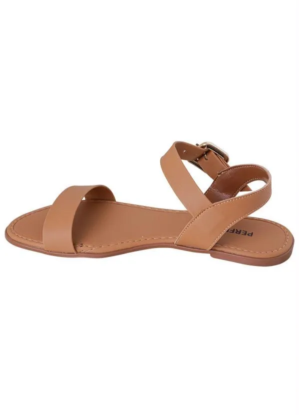 Perfecta - Sandália Caramelo em Sintético 2