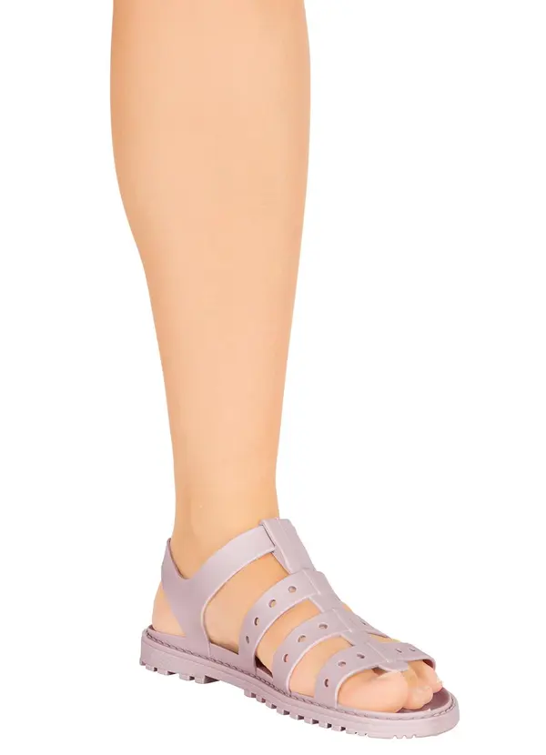 Perfecta - Sandália Nude com Cabedal Vazado 4