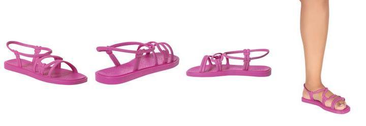 Sandlia Rasteira Pink em Full Plastic