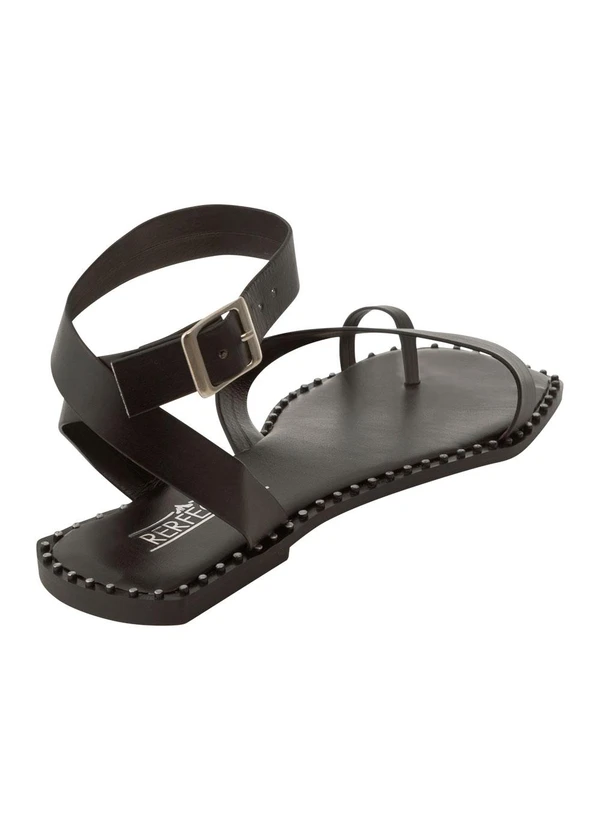 Perfecta - Sandália Rasteira Preta em Sintético 2