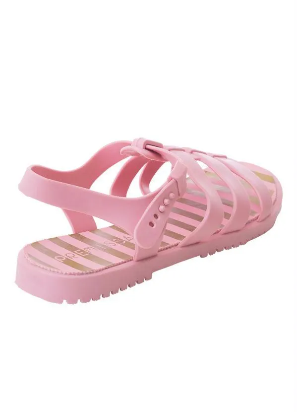 Perfecta - Sandália Rosa com Fechamento em Botões 2