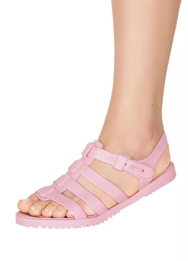 Perfecta - Sandália Rosa com Fechamento em Botões 5