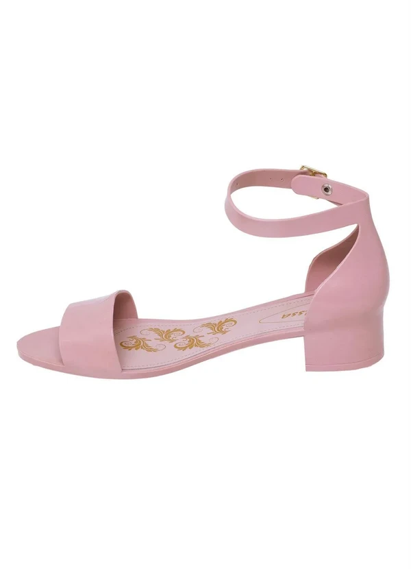 Perfecta - Sandália Rosê com Salto Baixo 3
