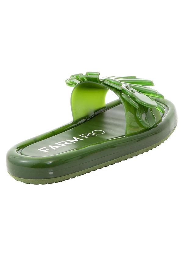 Farm - Sandália Salto Baixo Verde 2