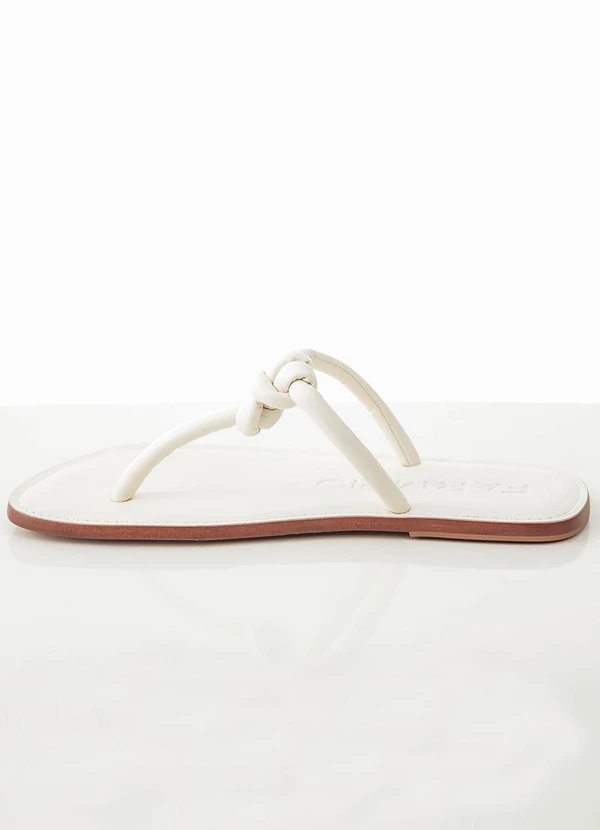 Farm - Sandália Salto Rasteiro Bege 3