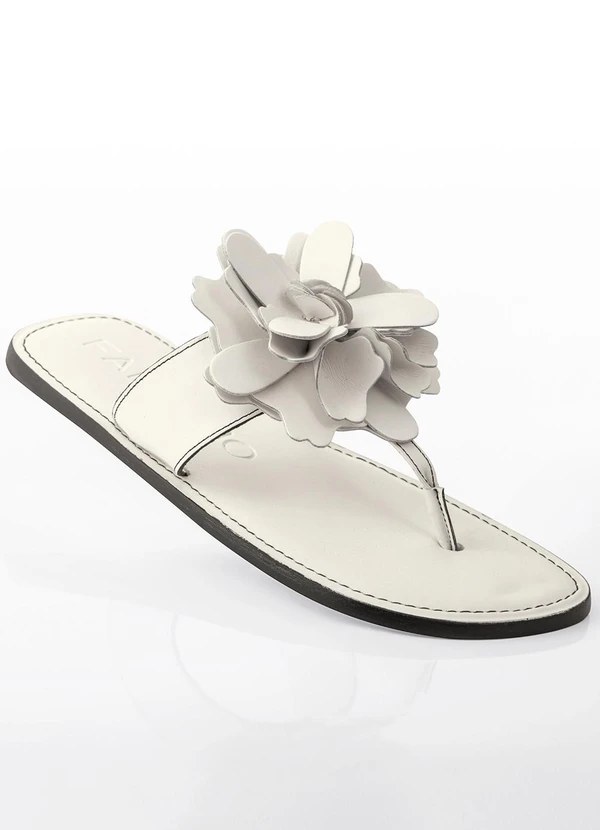 Farm - Sandália Salto Rasteiro Bege