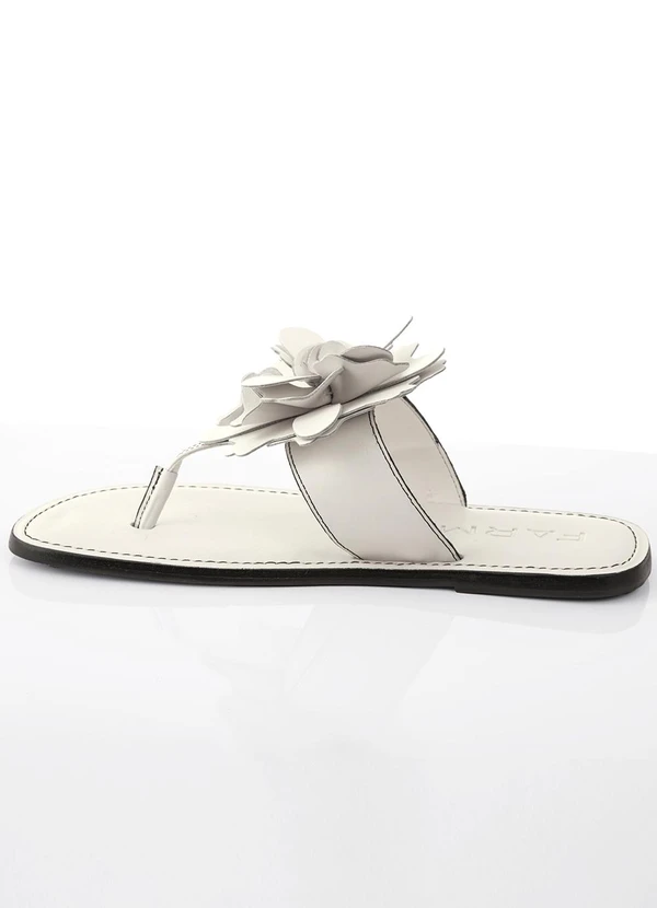 Farm - Sandália Salto Rasteiro Bege 3