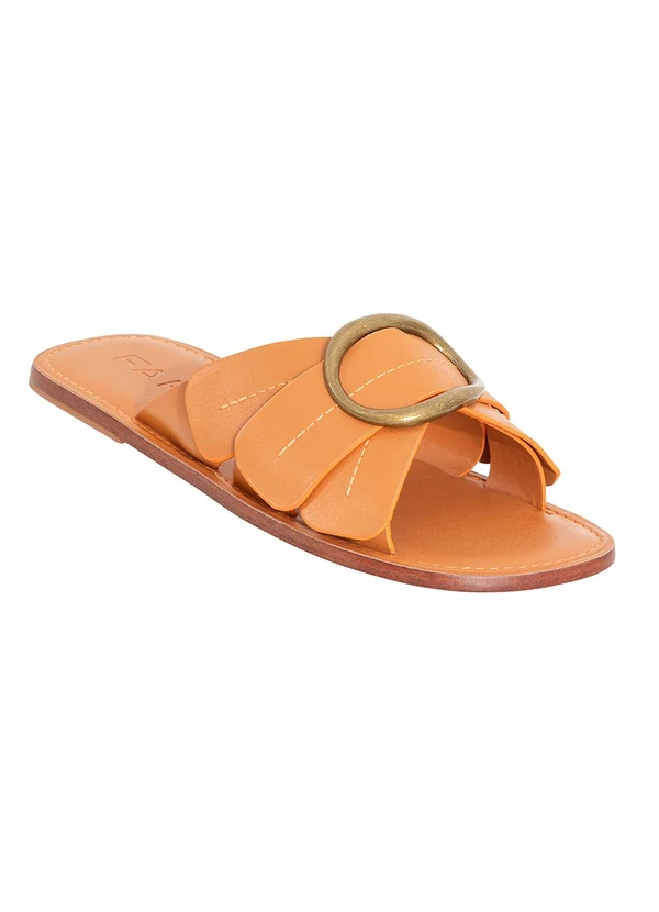 Farm Shoes - Sandália Salto Rasteiro Marrom