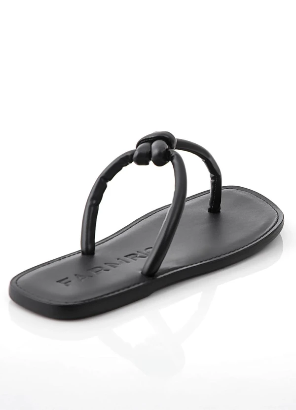 Farm - Sandália Salto Rasteiro Preto 2