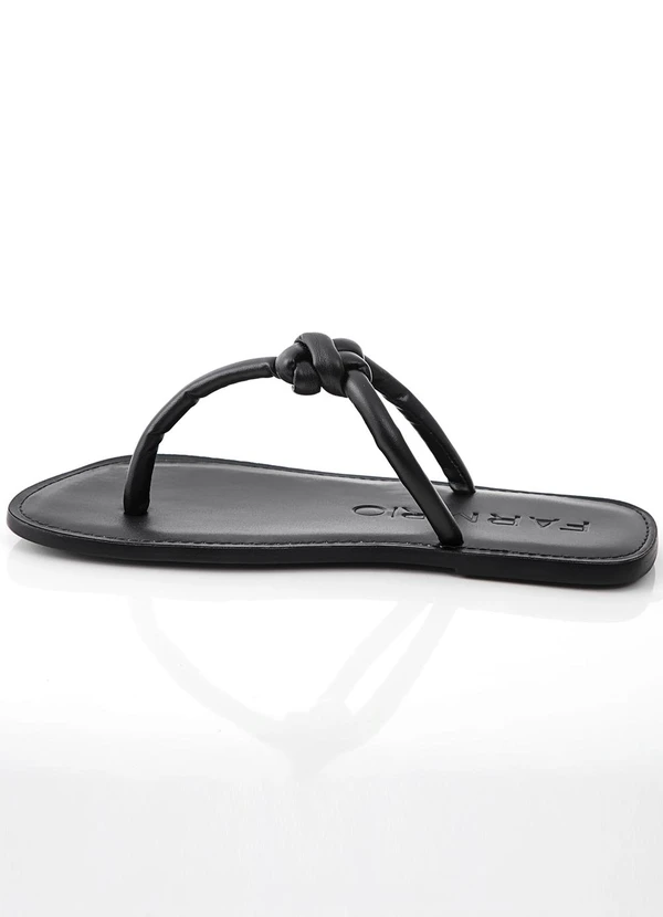 Farm - Sandália Salto Rasteiro Preto 3