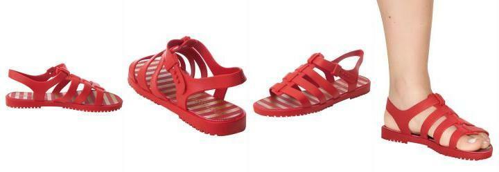 Sandlia Vermelha com Fechamento em Botes