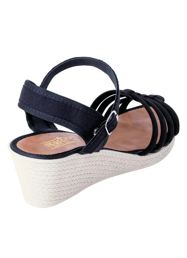 Perfecta - Anabela Preta em Nobuck Sintético 2