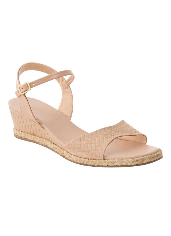 Perfecta - Sandália Bege em Sintético