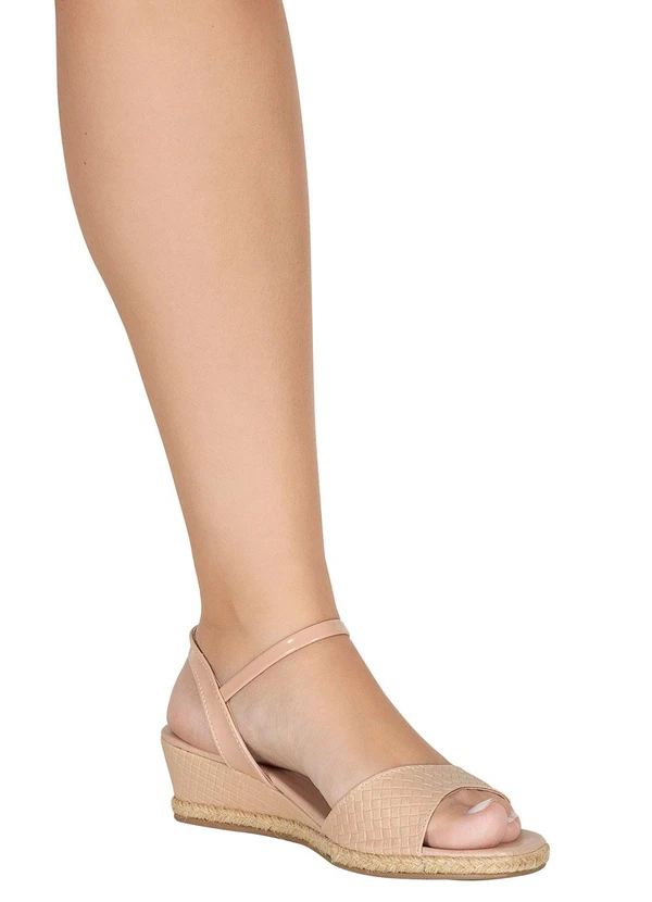 Perfecta - Sandália Bege em Sintético 4