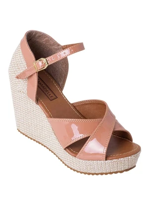 Perfecta - Sandália Caramelo em Sintético Verniz - PERFECTA