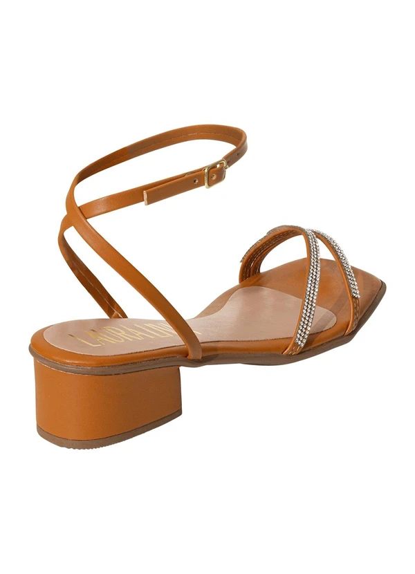 Perfecta - Sandália Carvalho com Detalhe em Strass 2