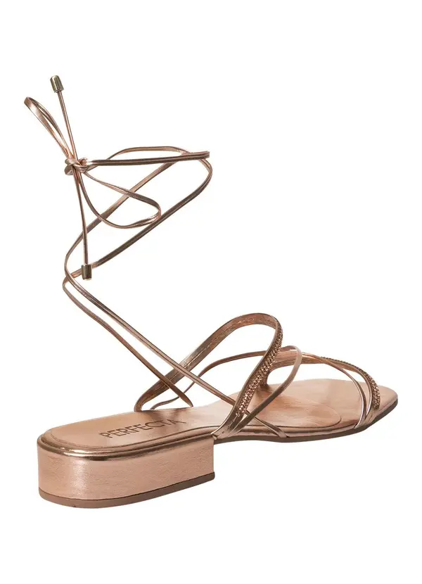 Perfecta - Sandália Cobre em Sintético 4