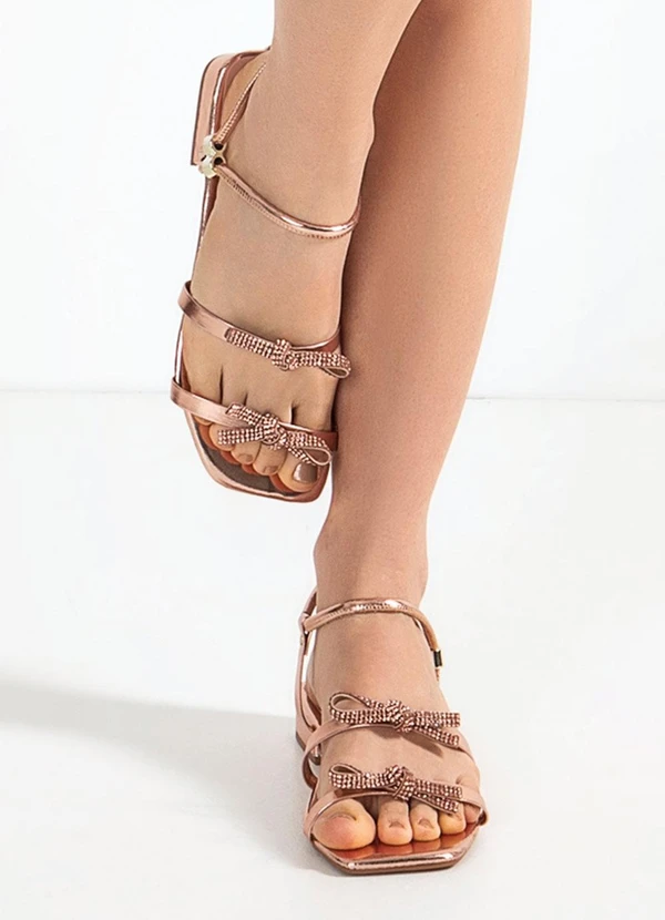 Perfecta - Sandália Cobre em Sintético
