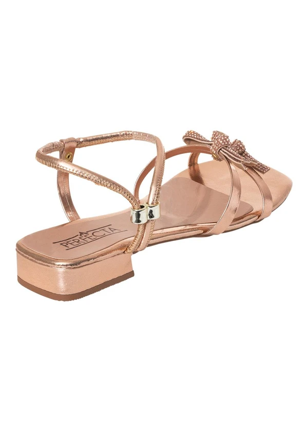 Perfecta - Sandália Cobre em Sintético 4