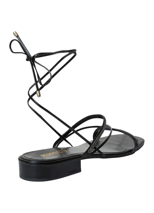 Perfecta - Sandália Preta e Sisntético 2