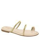 Chinelo Beira Rio Dourado 