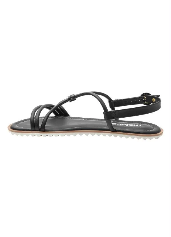 Moleca - Rasteirinha Moleca Preto em Sintético 3